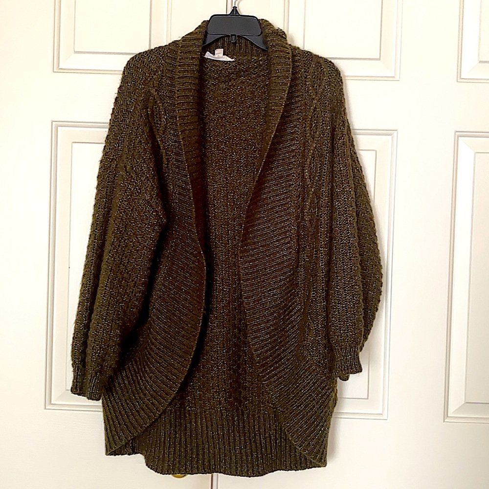 Women Olive Cardigan
